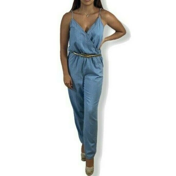 Love Culture Pants - Love Culture Spaghetti Straps Overall Pants size M